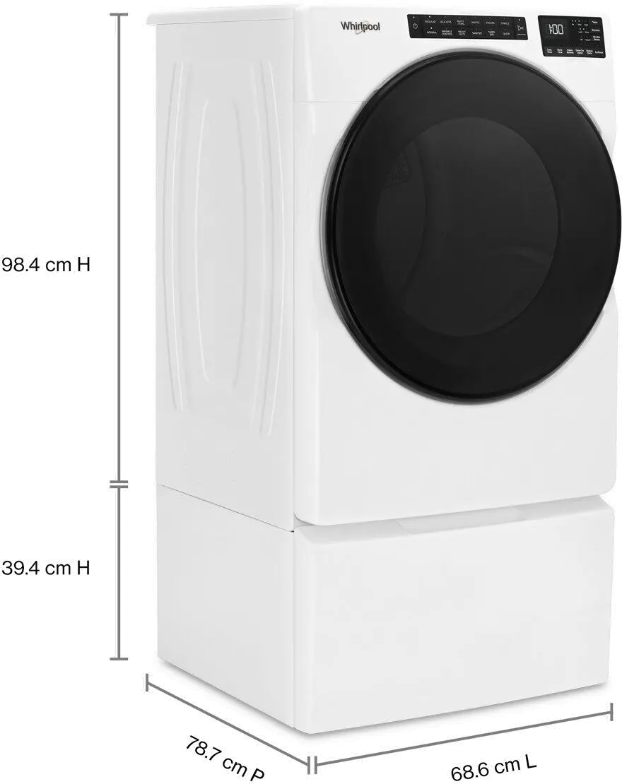 WGD6605MW Whirlpool 7.4 cu ft Gas Dryer - White W6605-8