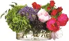 14  Rose and Hydrangeas in Glass Vase