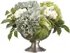 12  Hydrangea, Ranunculus, Sedum Flower Arrangement
