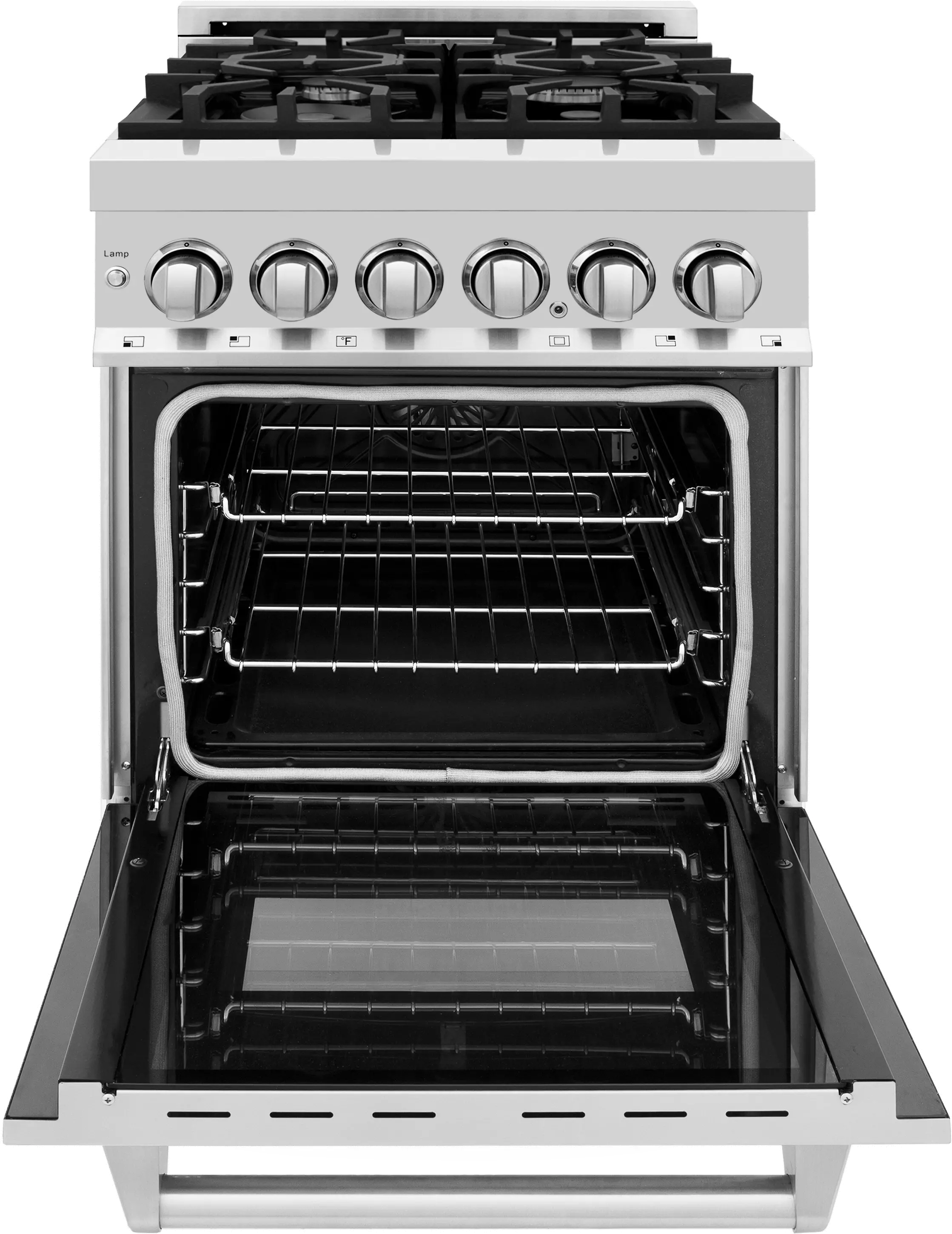 RA24 ZLINE 2.8 cu ft Dual Fuel Range - 24 W Stainless Steel-4