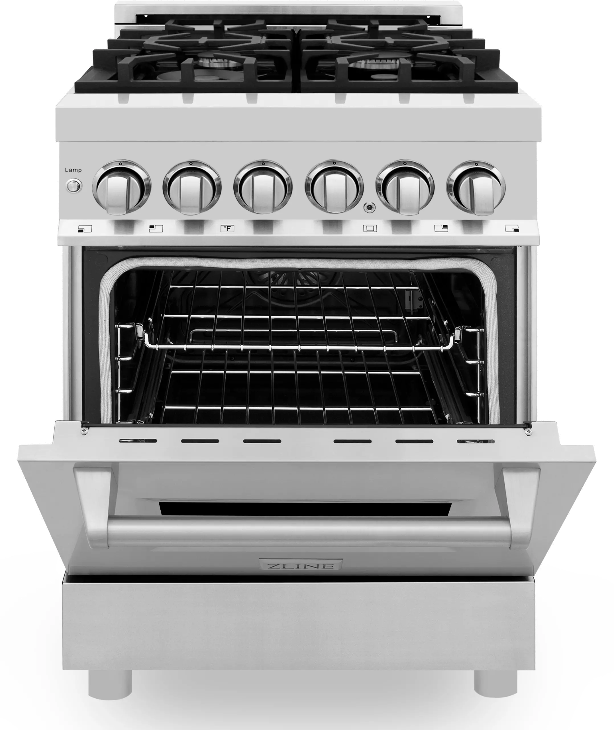 RA24 ZLINE 2.8 cu ft Dual Fuel Range - 24 W Stainless Steel-5