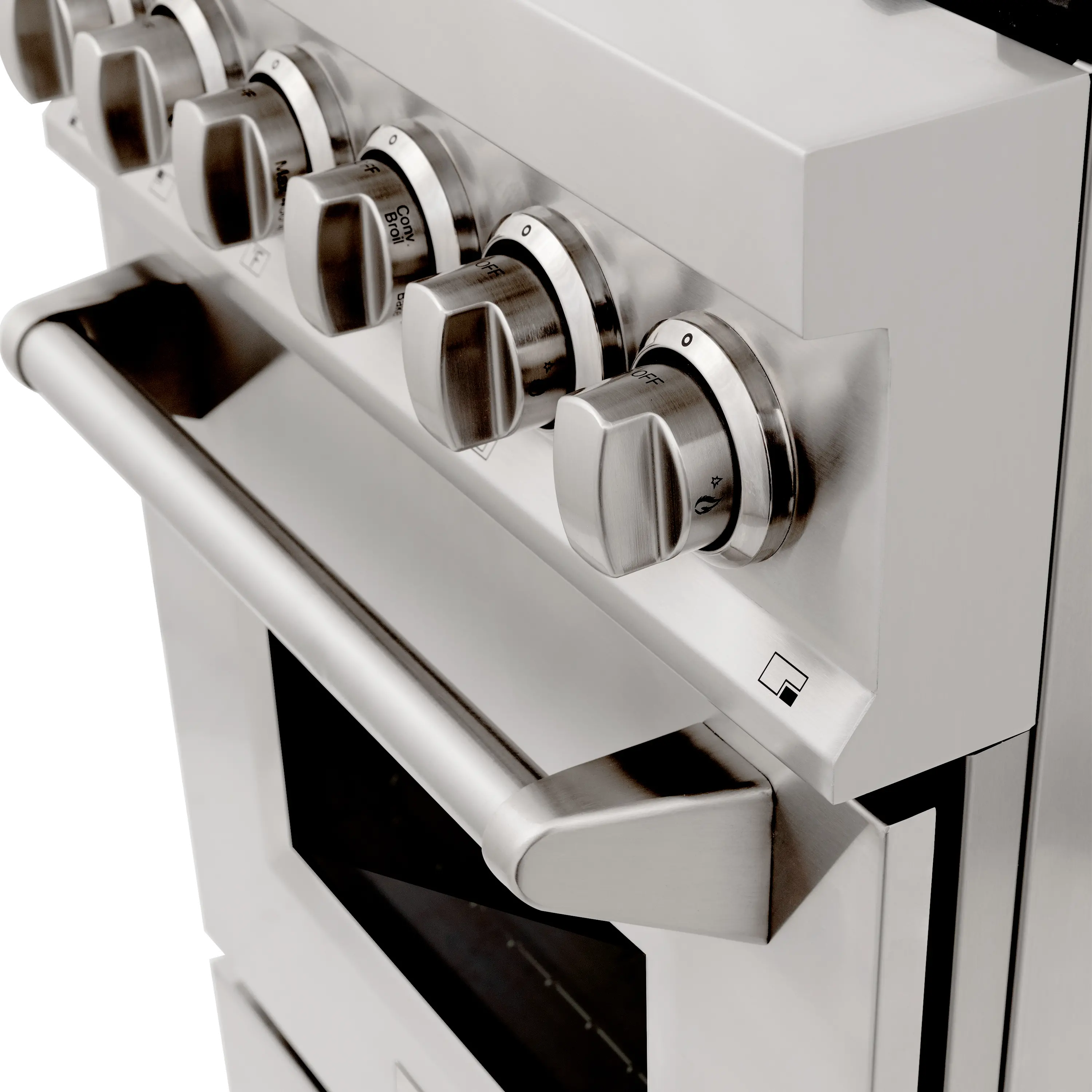 RA24 ZLINE 2.8 cu ft Dual Fuel Range - 24 W Stainless Steel-8
