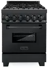 RAB-BR-24 ZLINE 2.8 cu ft Dual Fuel Range - 24 W Black Stainless Steel