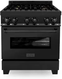 RAB-BR-30 ZLINE 4 cu ft Dual Fuel Range - Black Stainless Steel