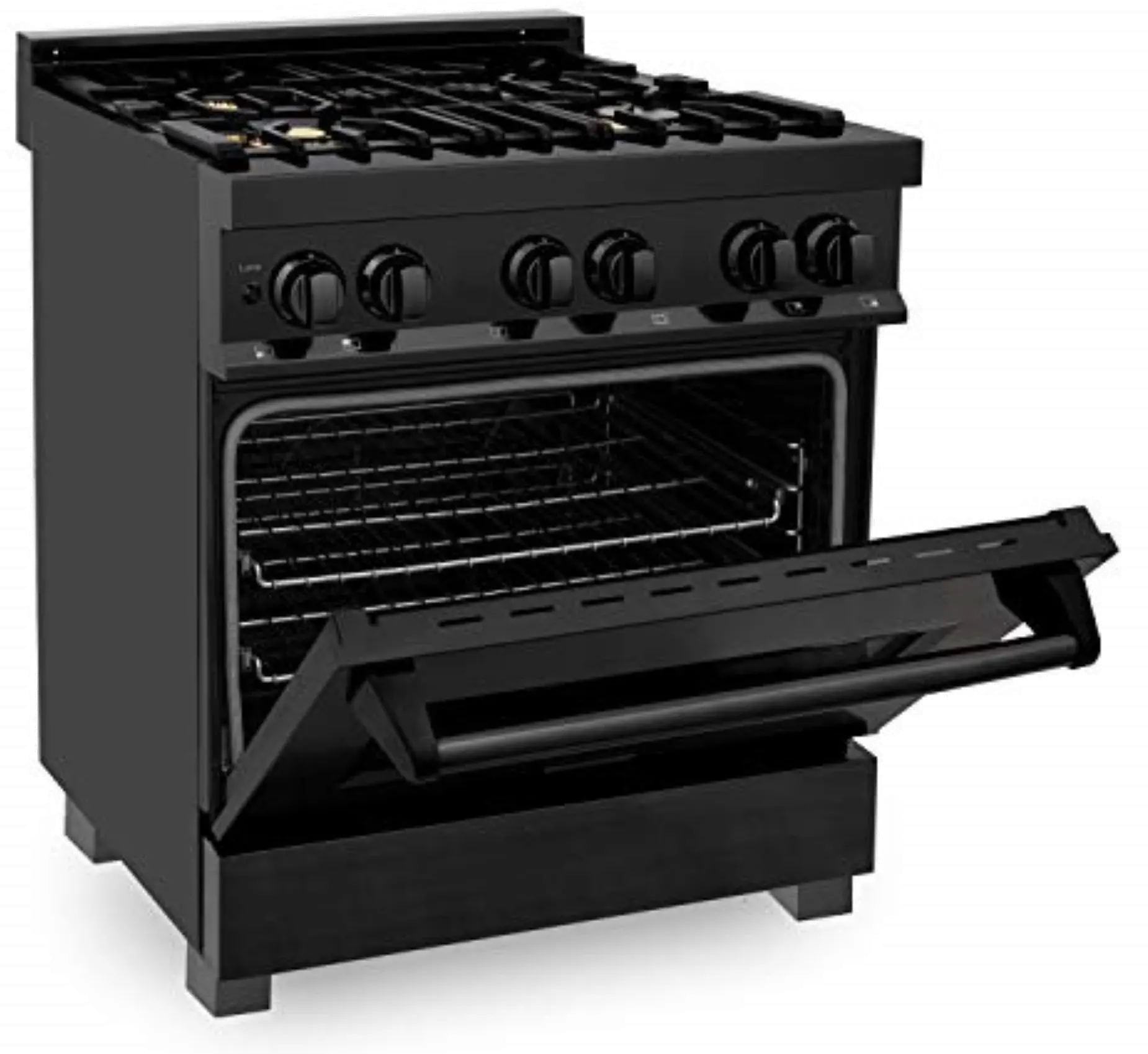 RAB-BR-30 ZLINE 4 cu ft Dual Fuel Range - Black Stainless Steel-4