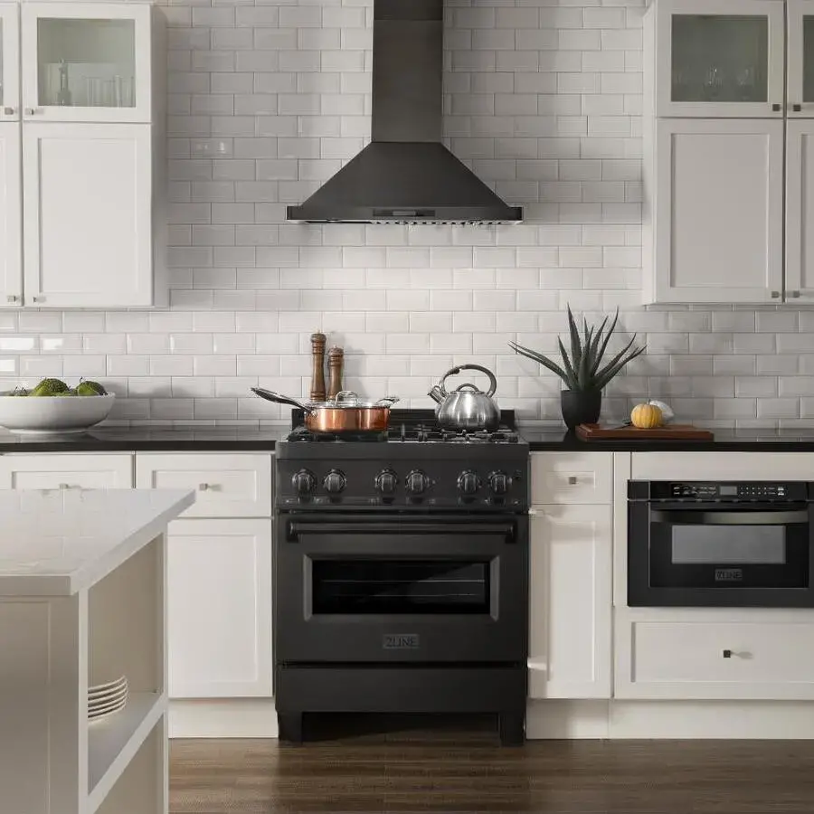 RAB-BR-30 ZLINE 4 cu ft Dual Fuel Range - Black Stainless Steel-2