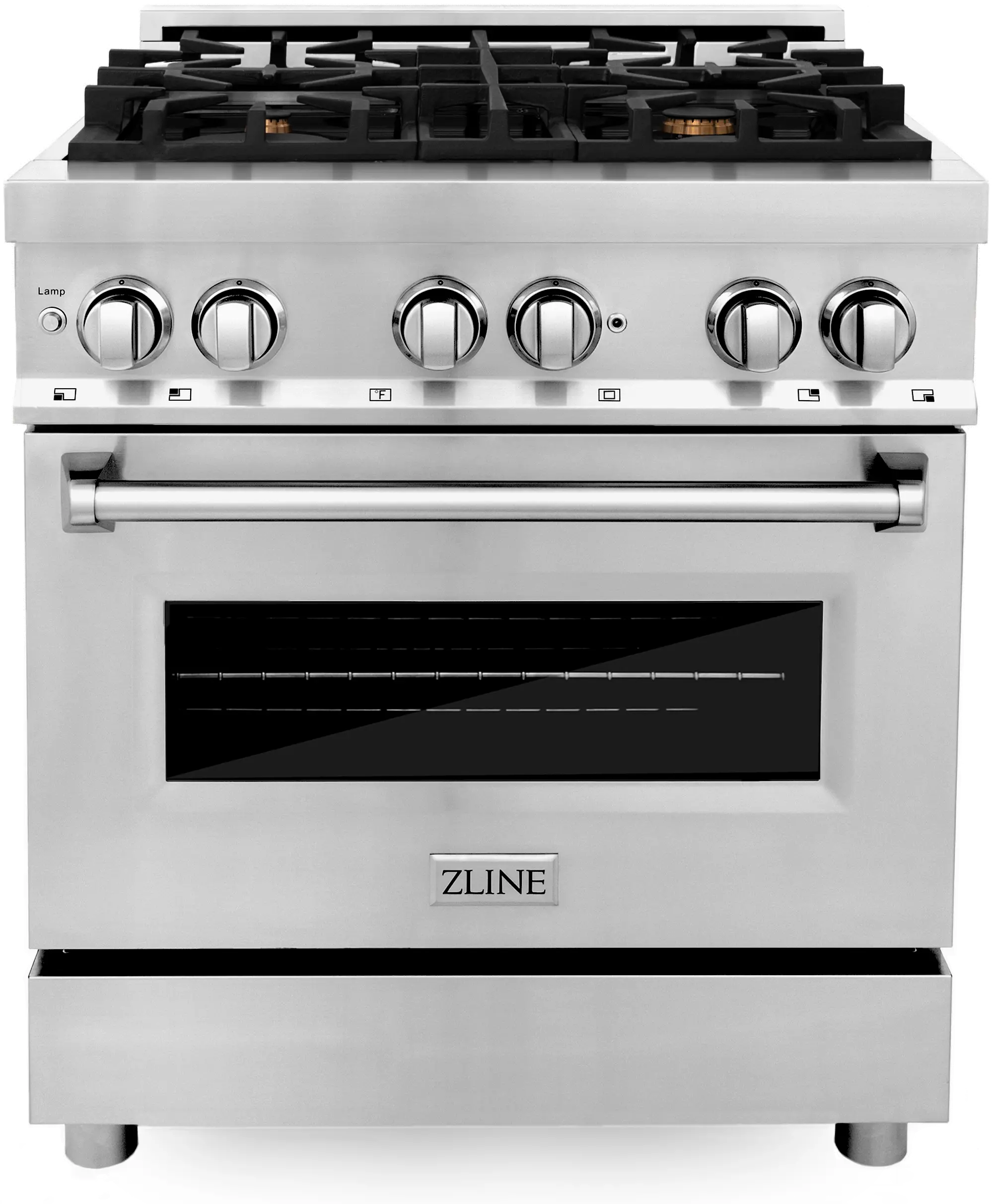 RAS-SN-30 ZLine 4 cu ft Dual Fuel Range - DuraSnow Stainless Steel-1
