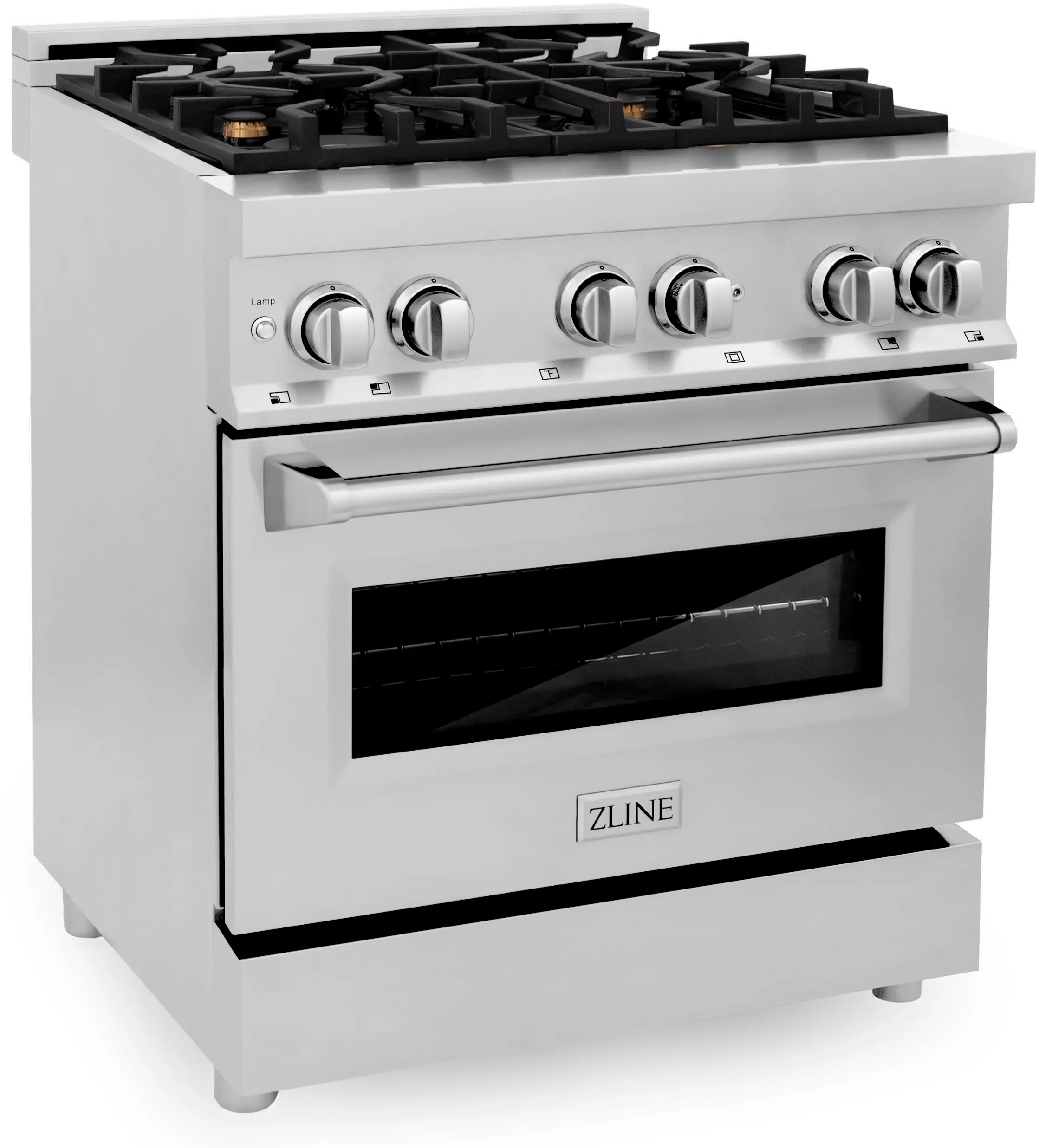 RAS-SN-30 ZLine 4 cu ft Dual Fuel Range - DuraSnow Stainless Steel-2