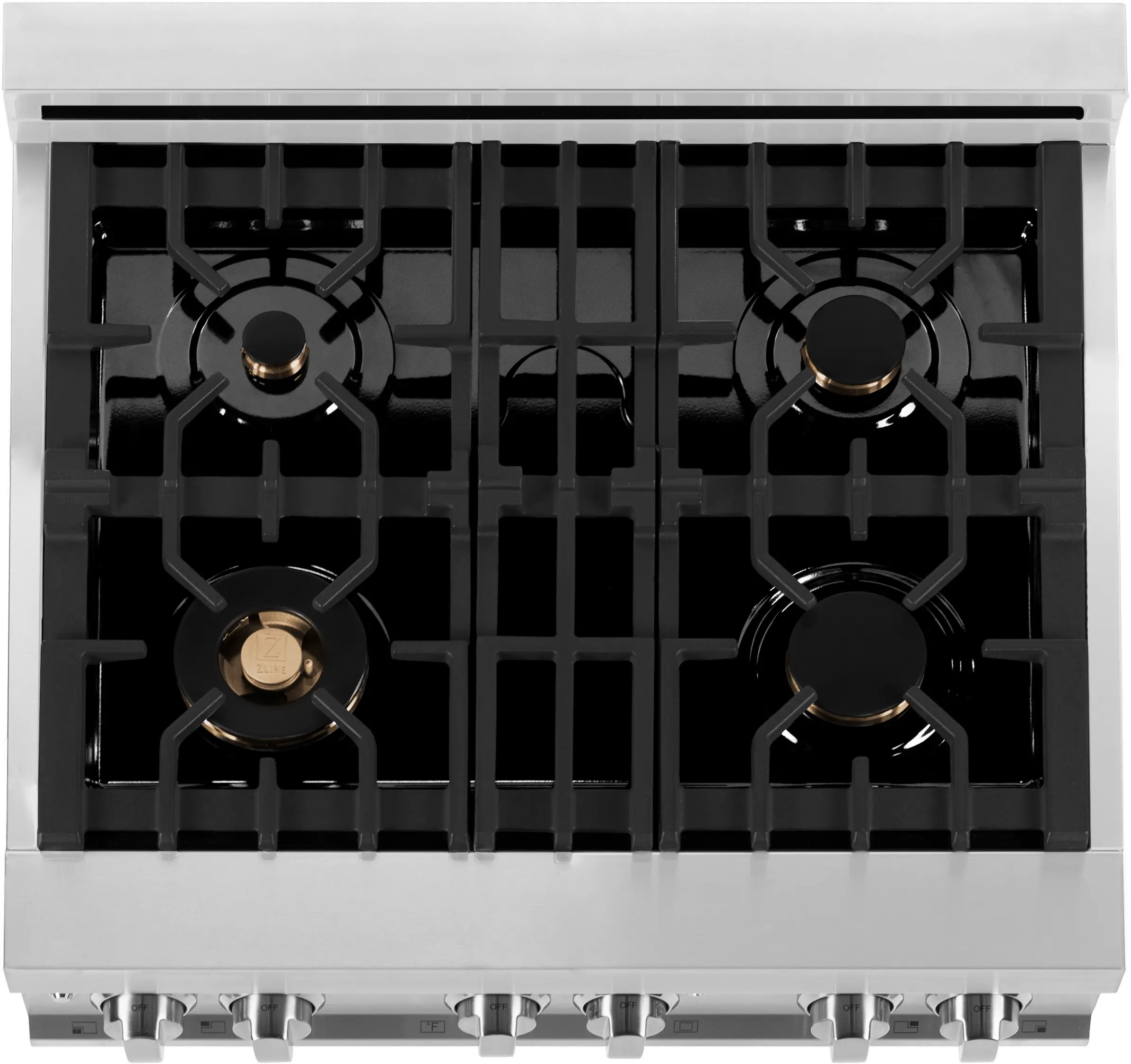 RAS-SN-30 ZLine 4 cu ft Dual Fuel Range - DuraSnow Stainless Steel-3