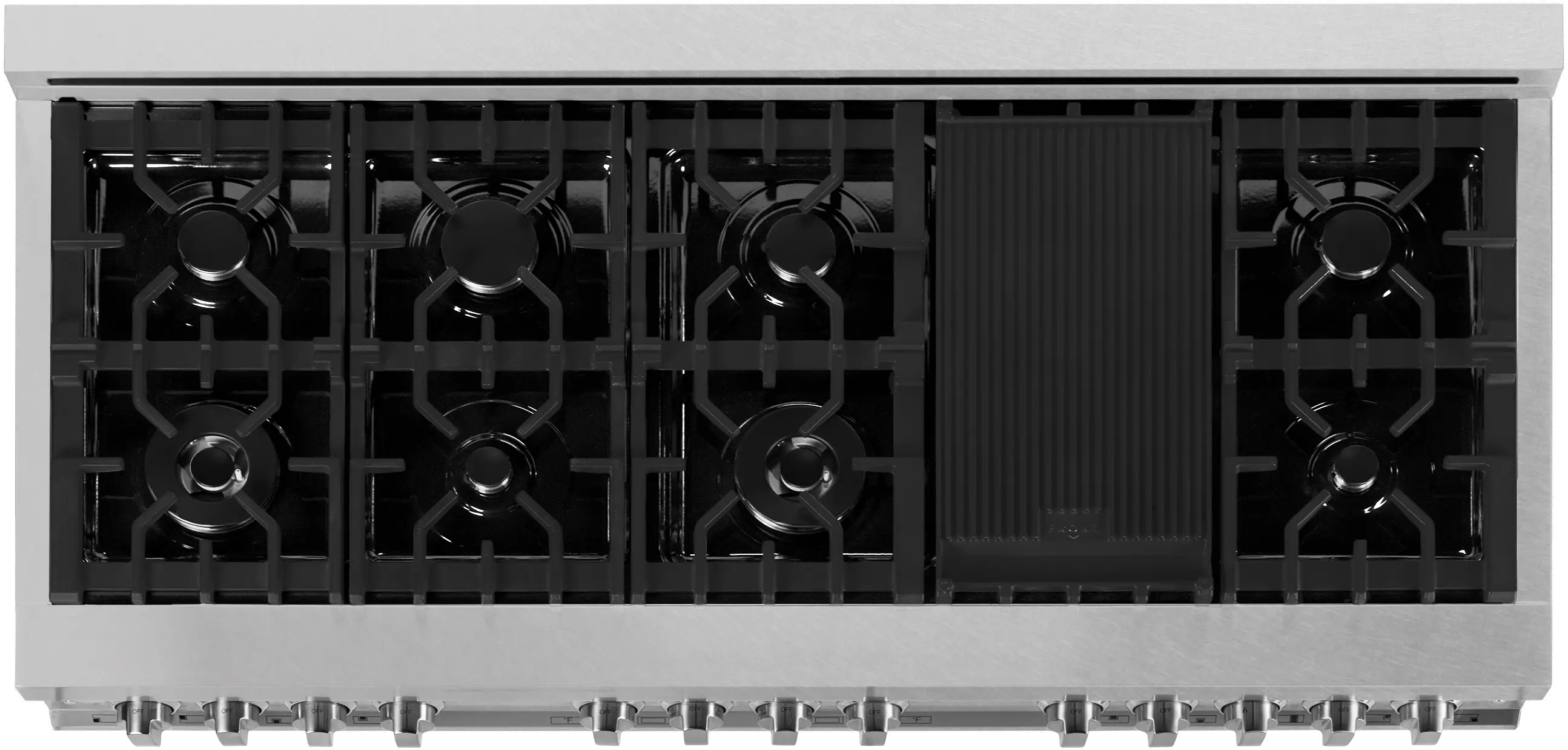 RAS-SN-60 ZLINE 7.4 cu ft Dual Fuel Double Oven Range - 60 W DuraSnow Stainless Steel-5