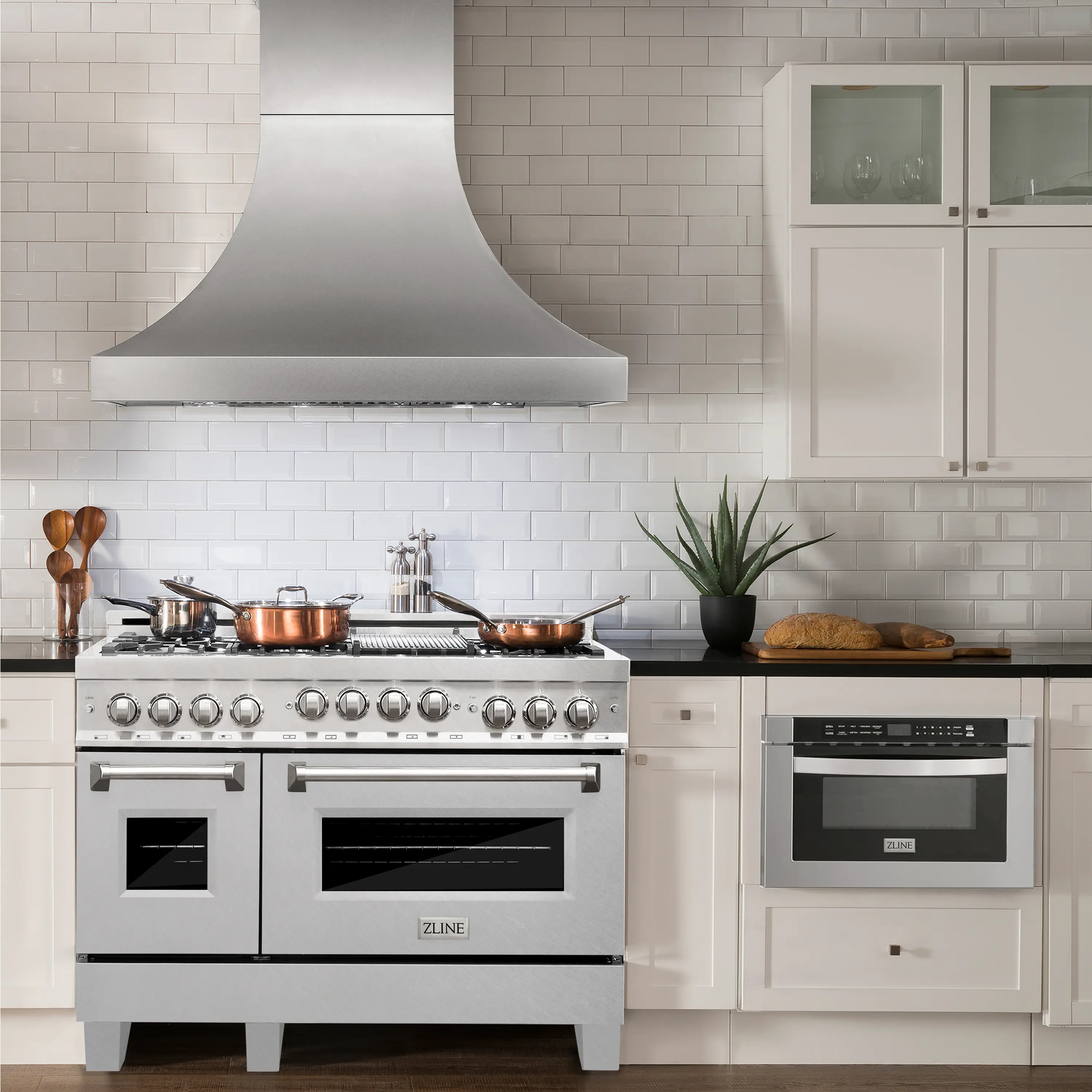 RGS-SN-48 ZLINE 6 cu ft Double Oven  Gas Range - 48 W DuraSnow Stainless Steel-12