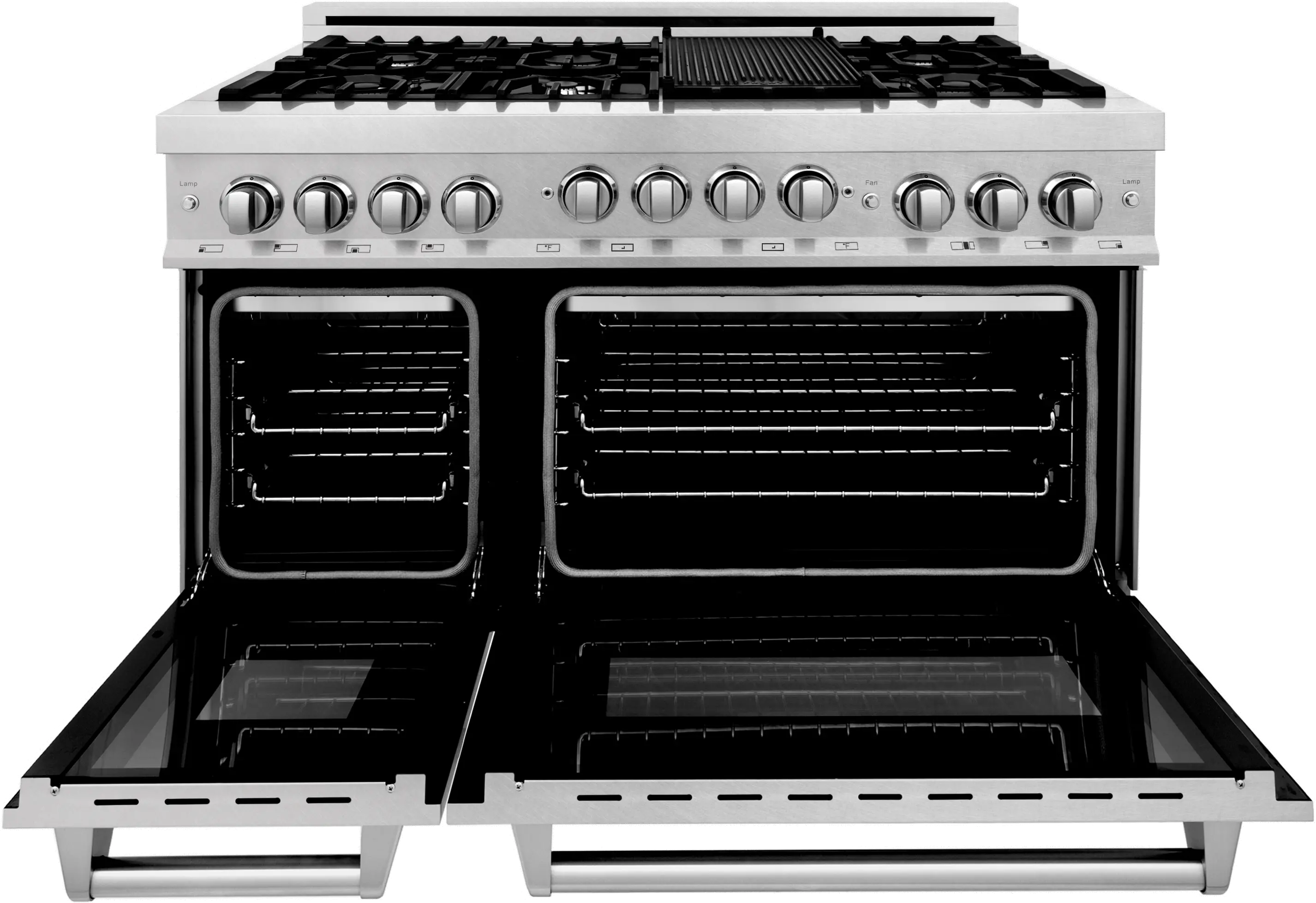 RGS-SN-48 ZLINE 6 cu ft Double Oven  Gas Range - 48 W DuraSnow Stainless Steel-3