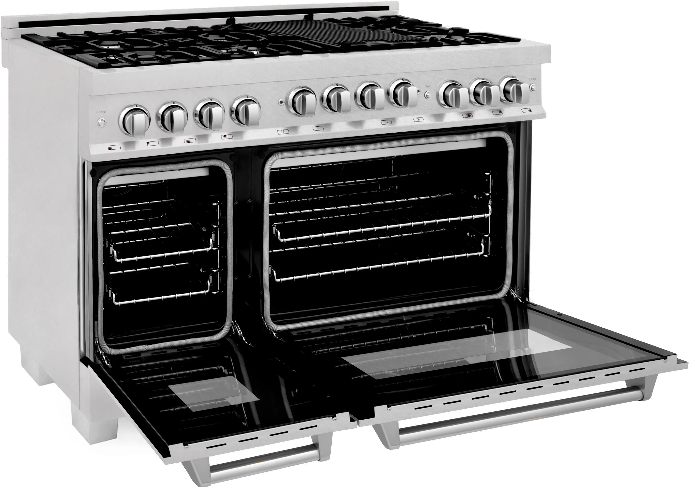 RGS-SN-48 ZLINE 6 cu ft Double Oven  Gas Range - 48 W DuraSnow Stainless Steel-6