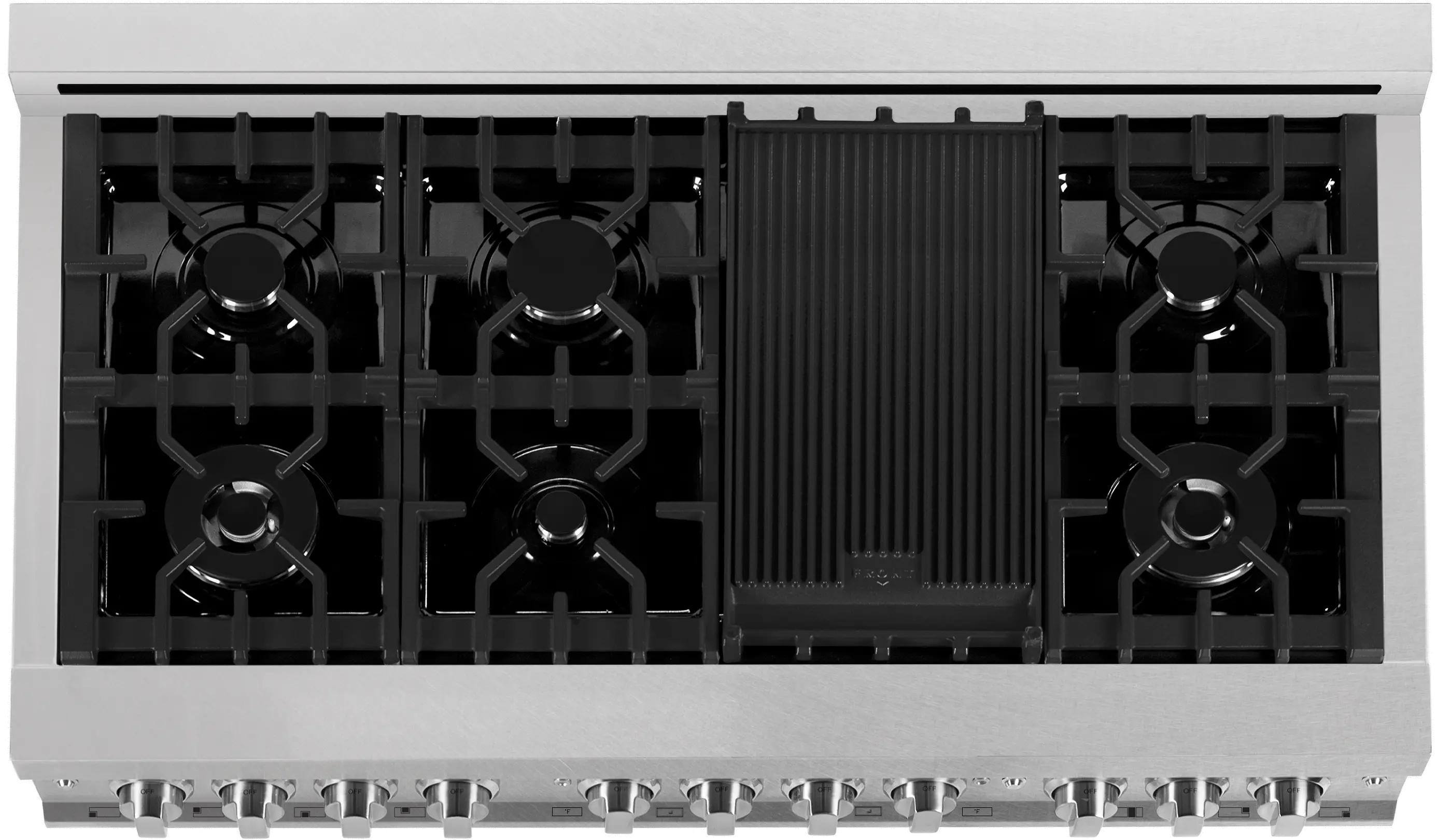 RGS-SN-48 ZLINE 6 cu ft Double Oven  Gas Range - 48 W DuraSnow Stainless Steel-7
