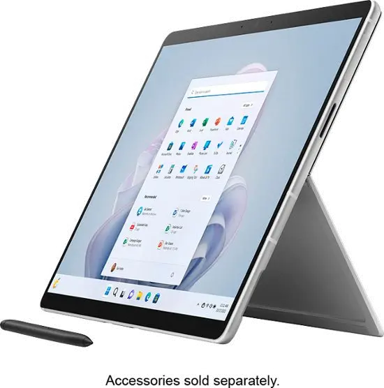 QEZ-00001 Microsoft - Surface Pro 9 – 13  Touch Screen – Intel Evo Platform Core i5- 8GB Memory – 256GB SSD – Platinum-1