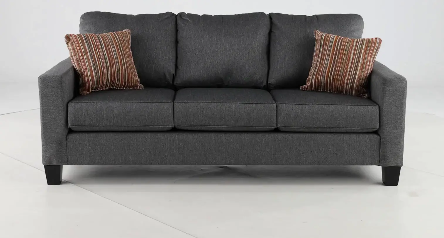 PAISLEY SOFA JUSTICE SLATE Paisely Slate Gray Sofa-8