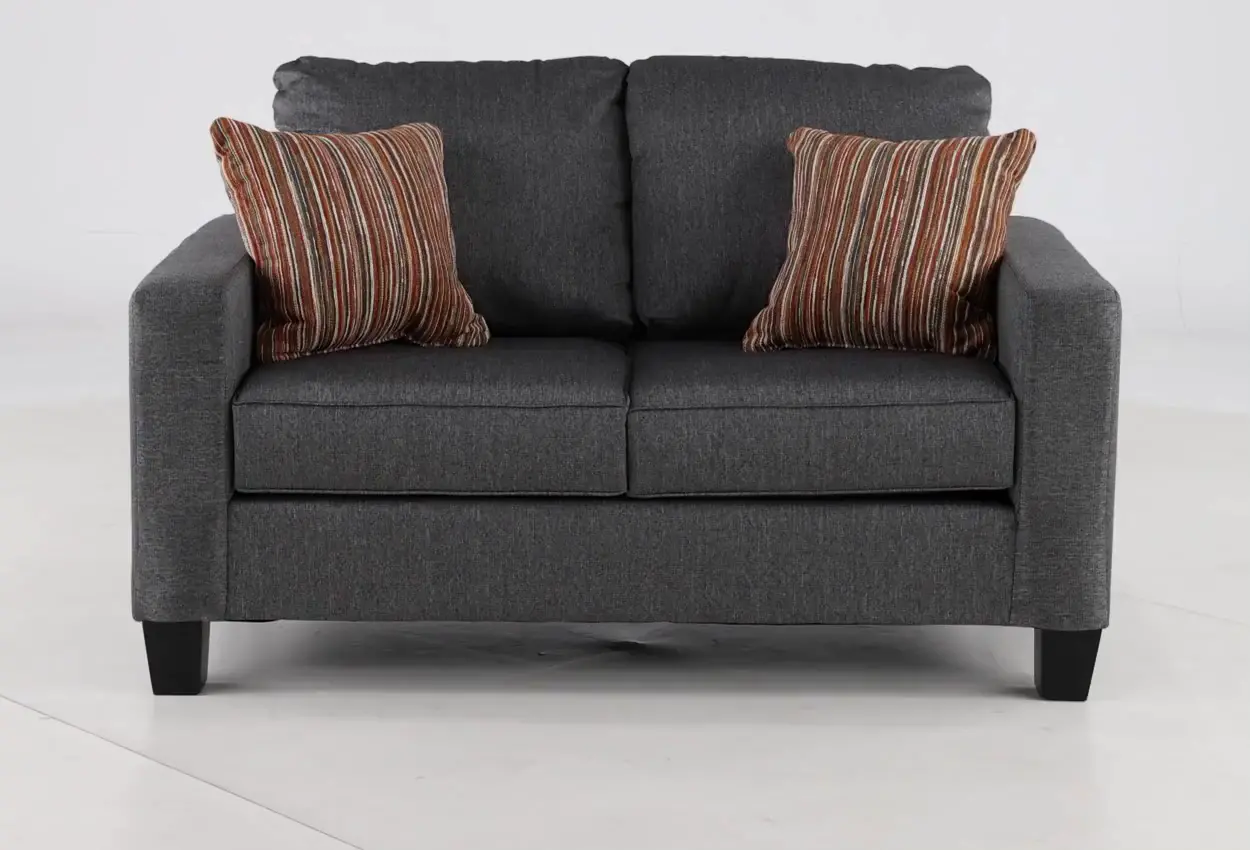 PAISELY LOVESEAT JUSTICE SLATE Paisely Slate Gray Loveseat-8
