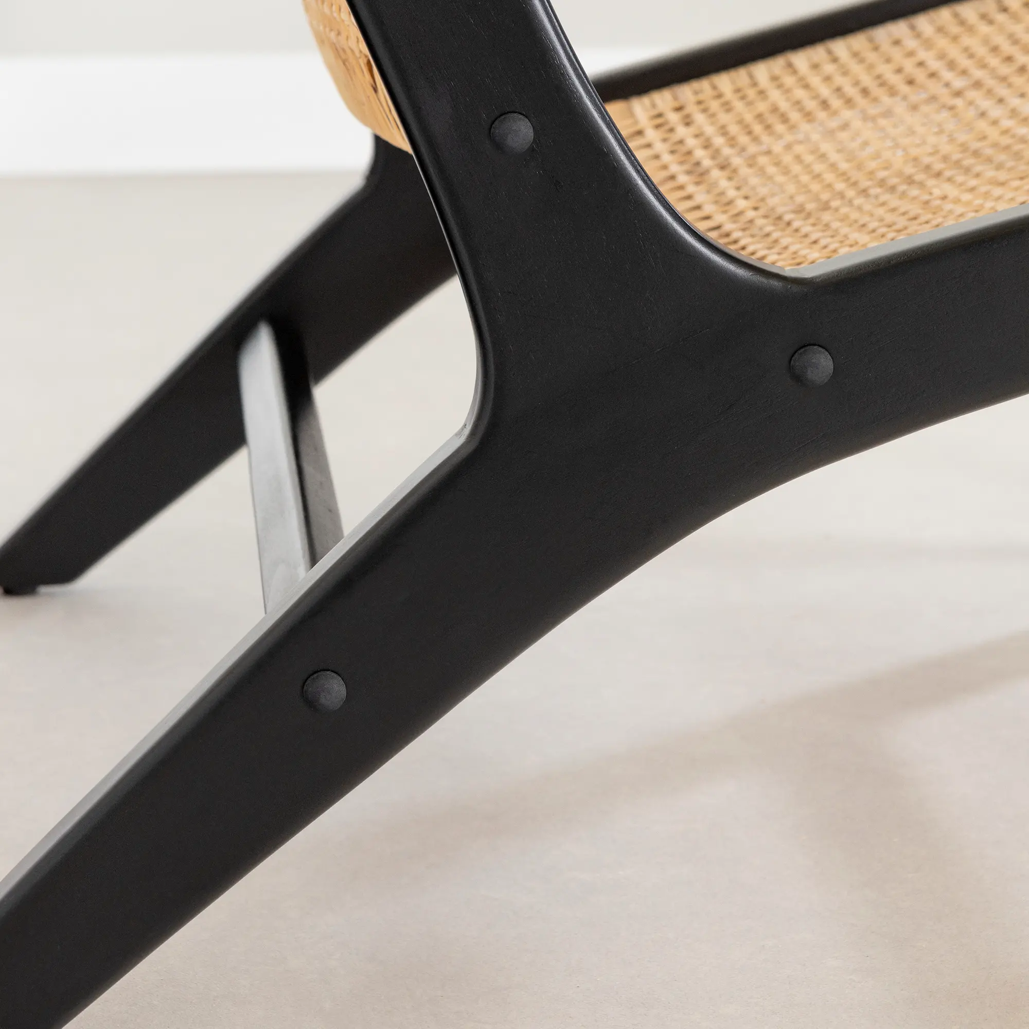 14162 Balka Natural and Black Rattan Lounge Chair - South Shore-5