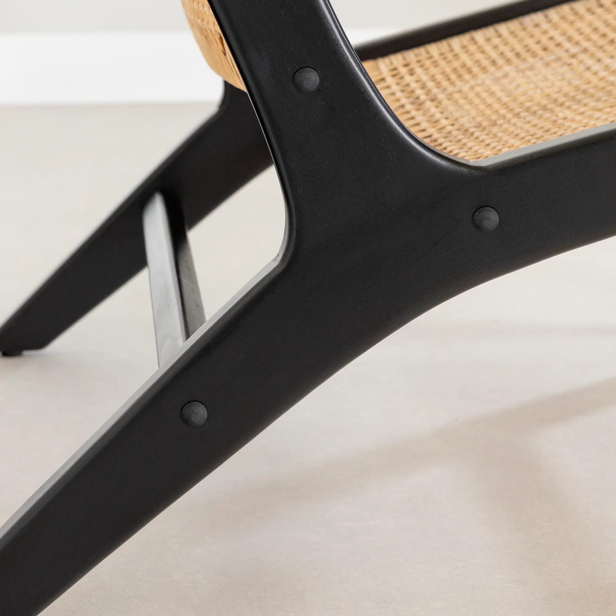 14162 Balka Natural and Black Rattan Lounge Chair - South Shore-5