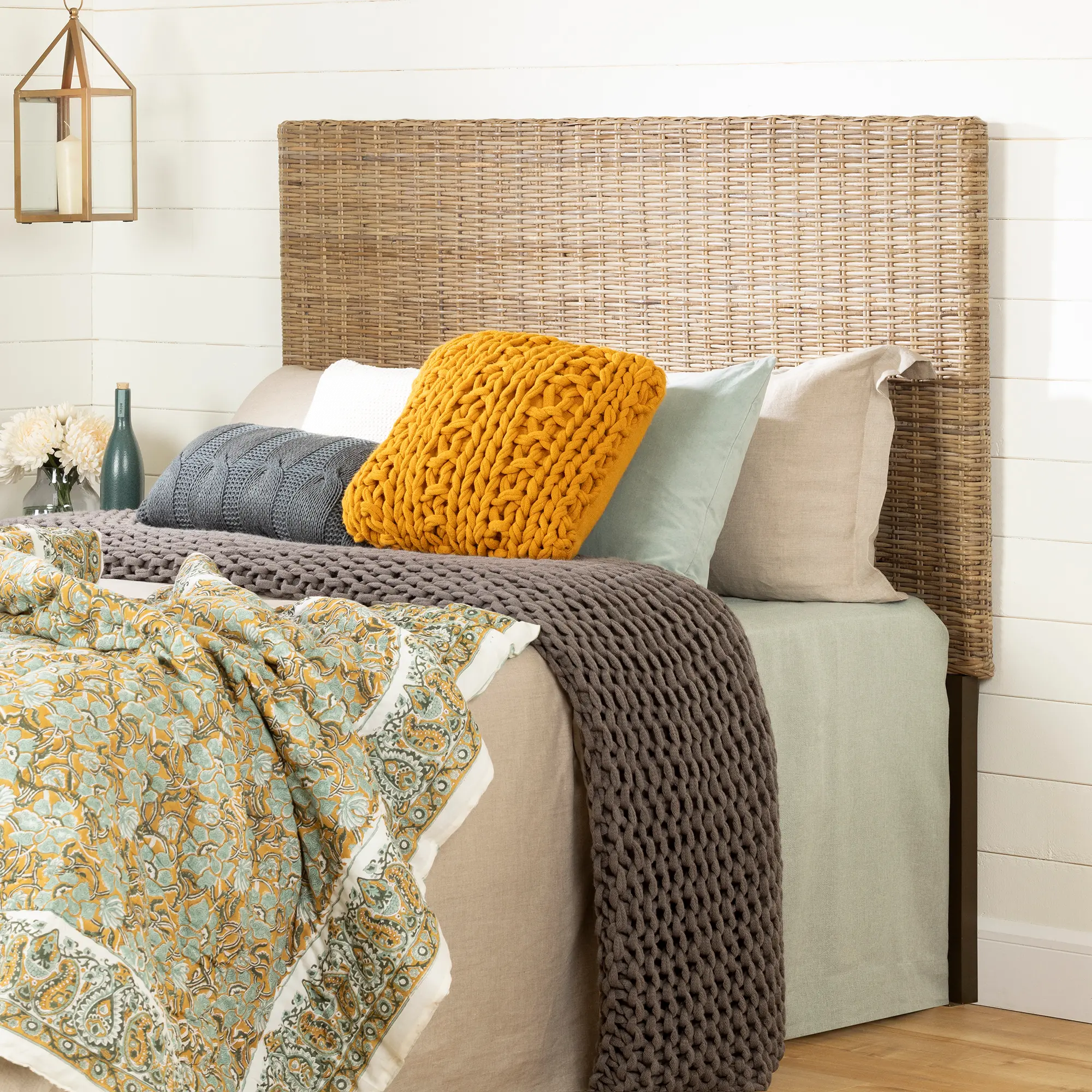 14200 Avilla Rattan Full Headboard - South Shore-2