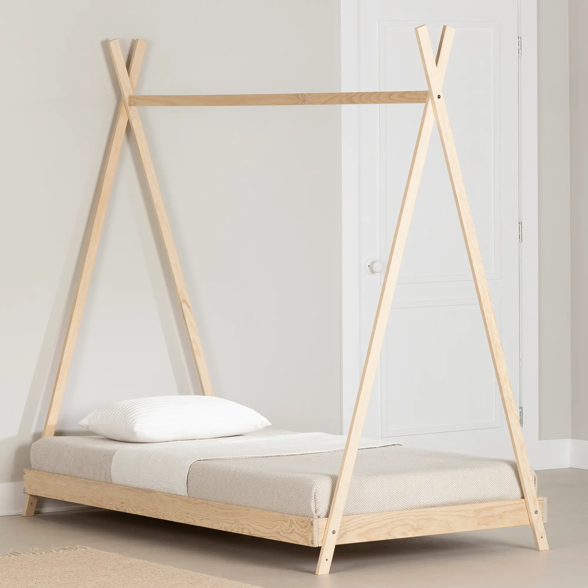14215 Sweedi Natural Wood Twin Tent Bed - South Shore-3