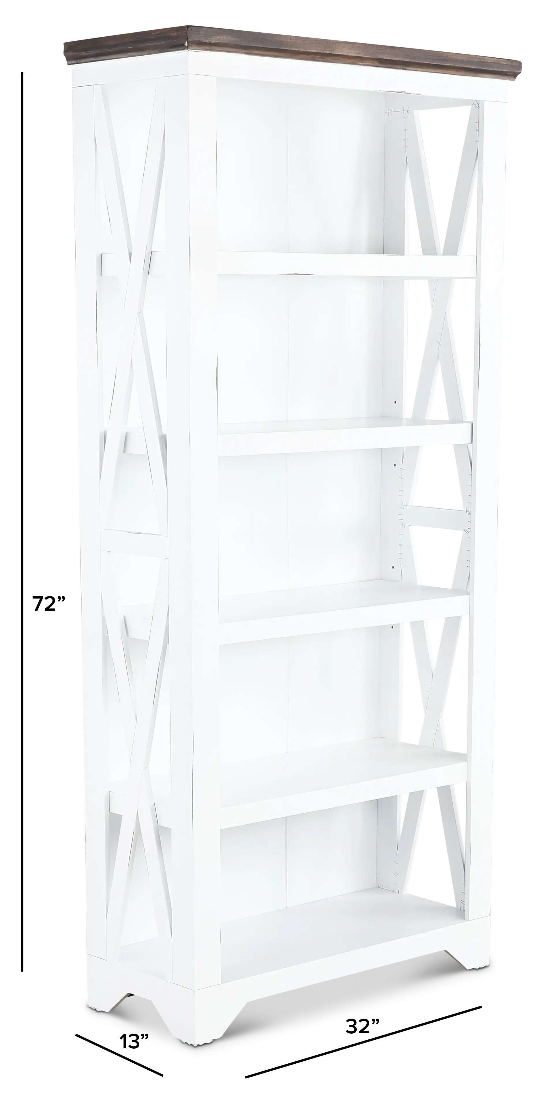 Qatar 72  White Bookcase-2