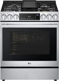 LSDS6338F LG Studio 6.3 cu ft Dual Fuel Range - Stainless Steel