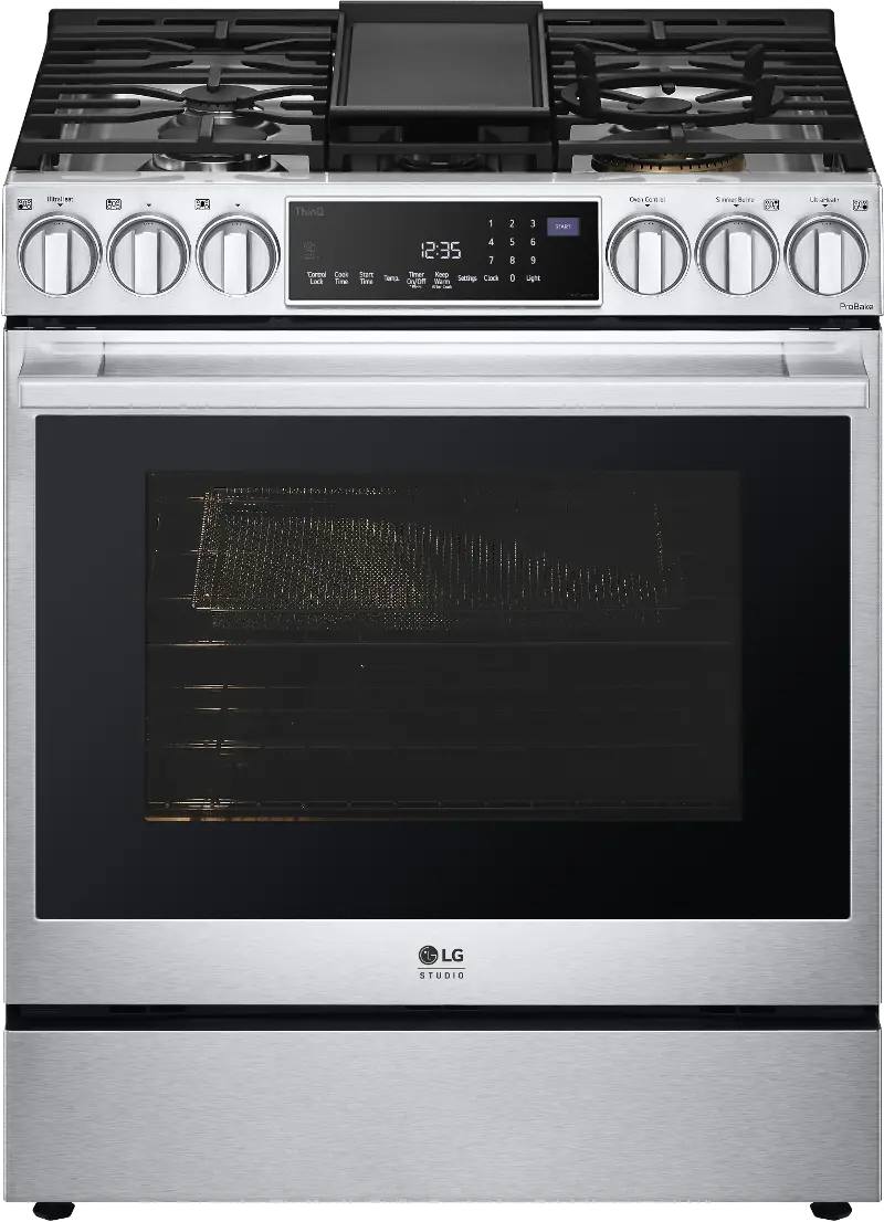 LG Studio 6.3 cu ft Dual Fuel Range - Stainless Steel