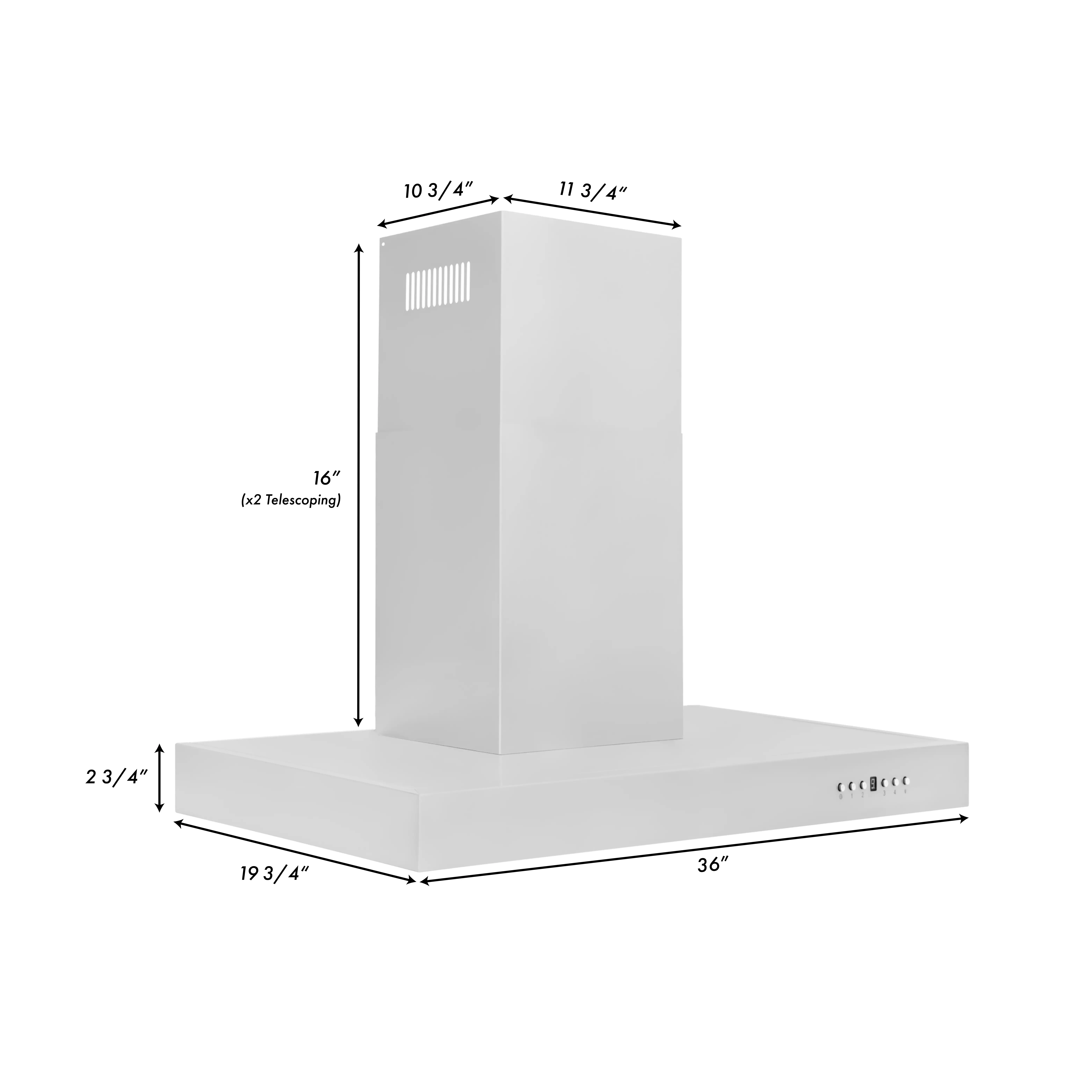 KE-36 ZLINE 36 Inch Wall Mount Range Hood - Stainless Steel-6