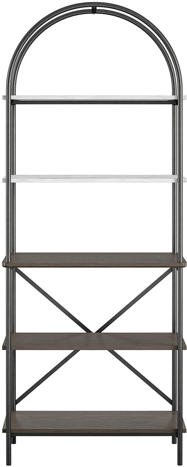 Vivinne Gray Oak 5 Shelf Bookcase-1
