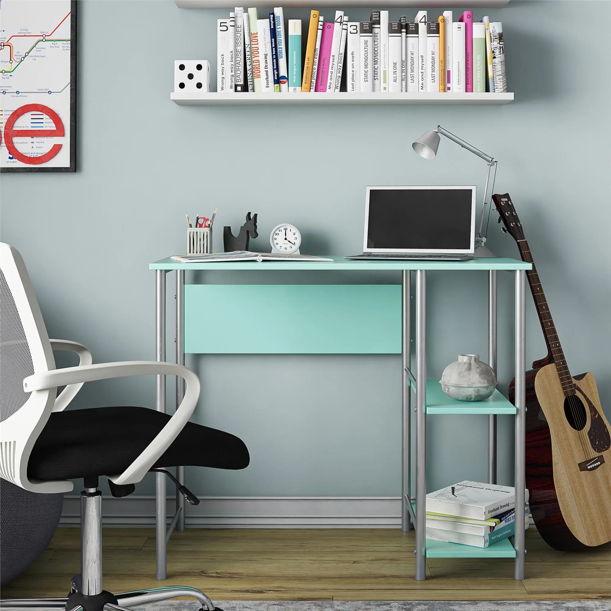 Garrett Spearmint Metal Computer Desk-1
