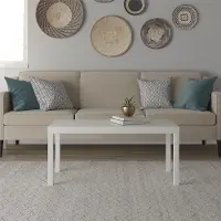 Parsons White Coffee Table