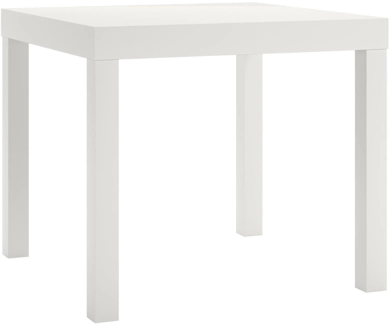 Parsons White End Table-4