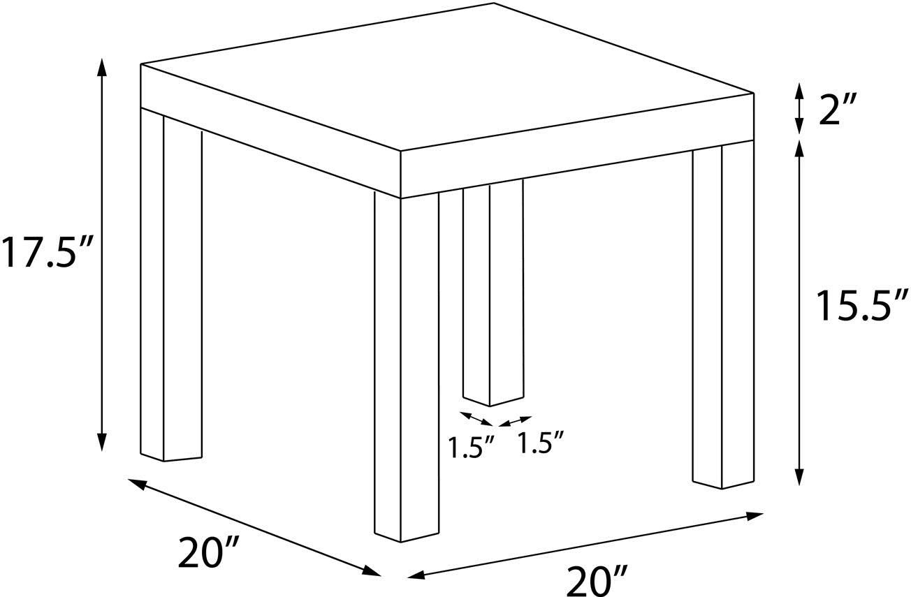 Parsons White End Table-6