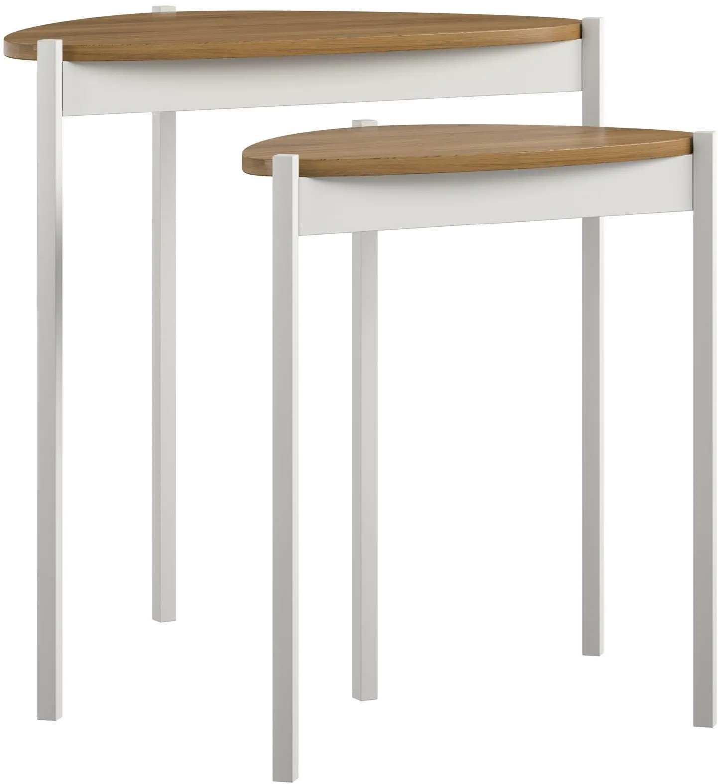 Tallulah Walnut and White Nesting Tables-3