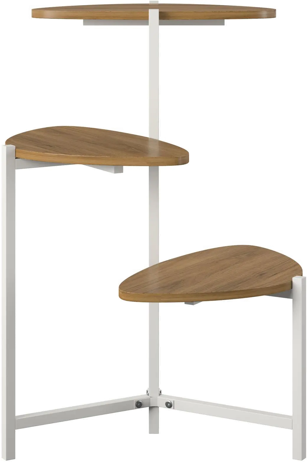 Tallulah Walnut and White Plant Stand-1