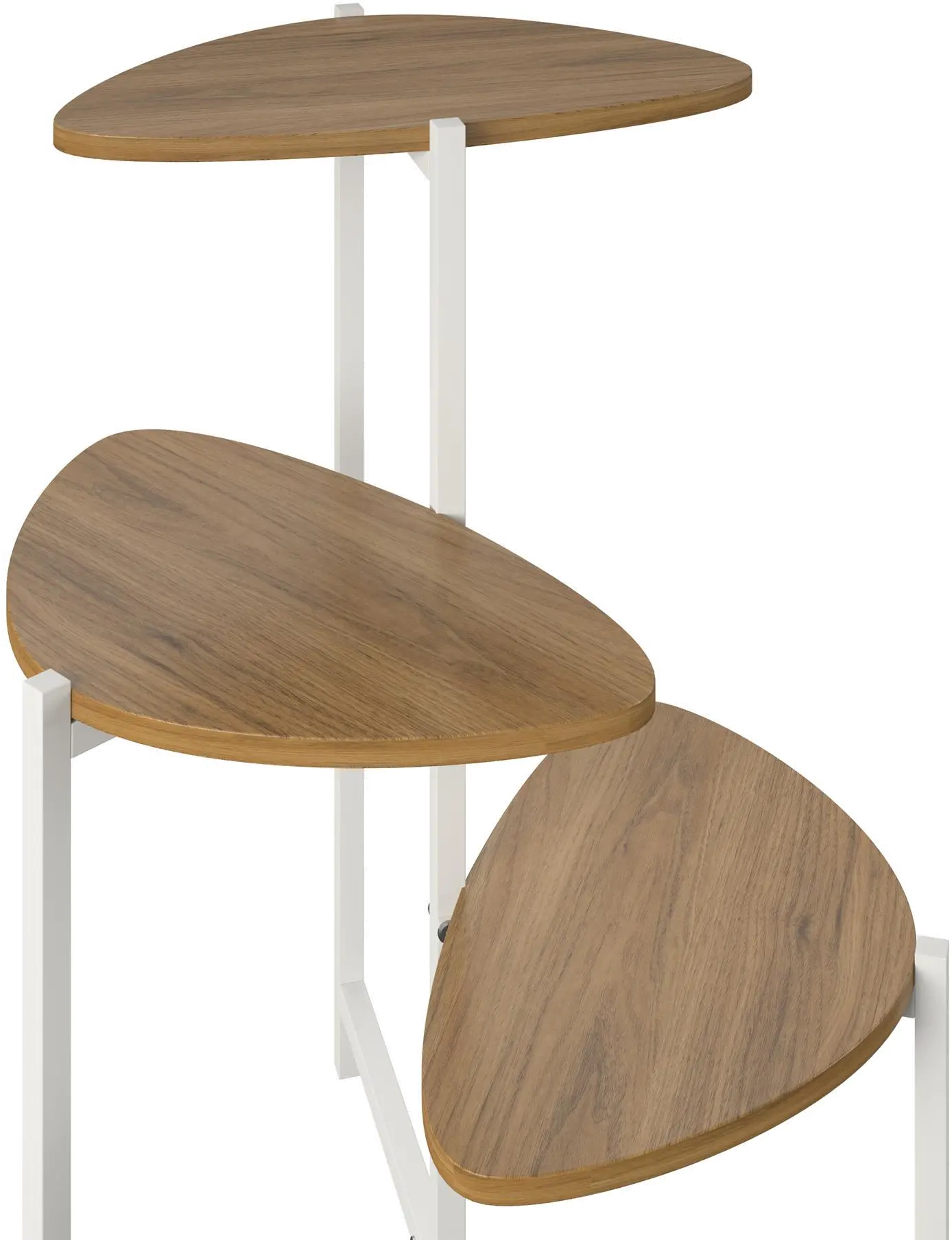 Tallulah Walnut and White Plant Stand-5