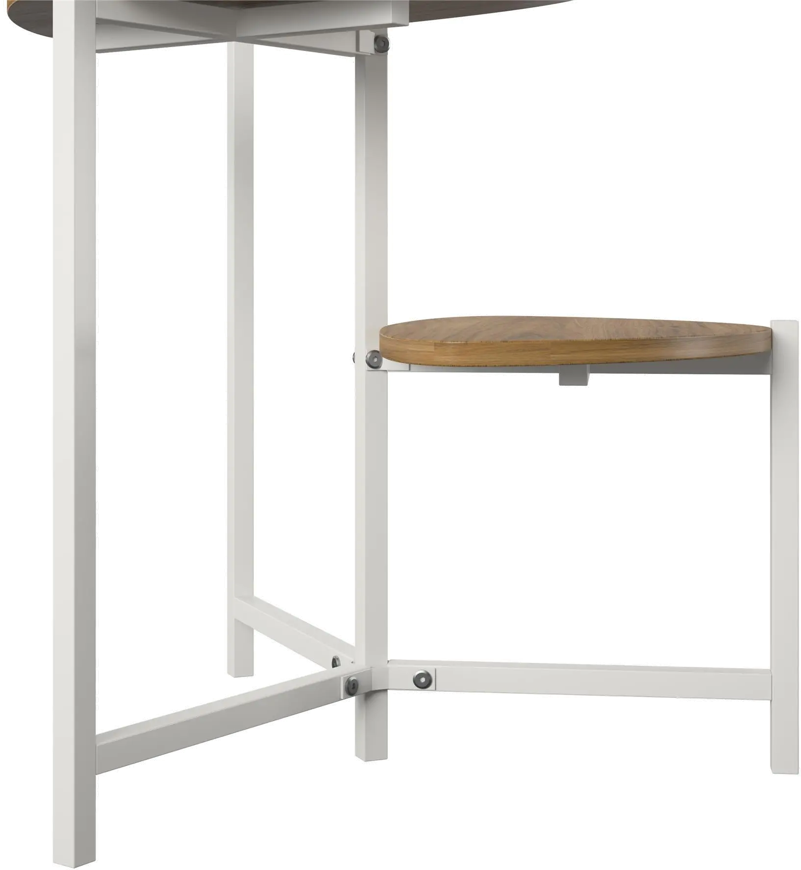 Tallulah Walnut and White Plant Stand-6