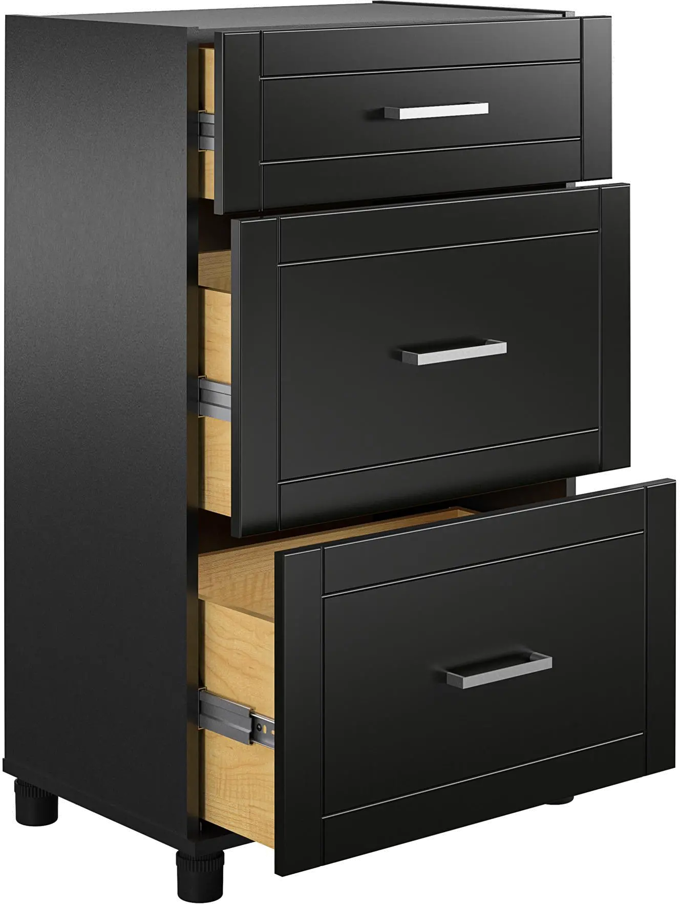 Callahan Black 24  3 Drawer Base Cabinet-4
