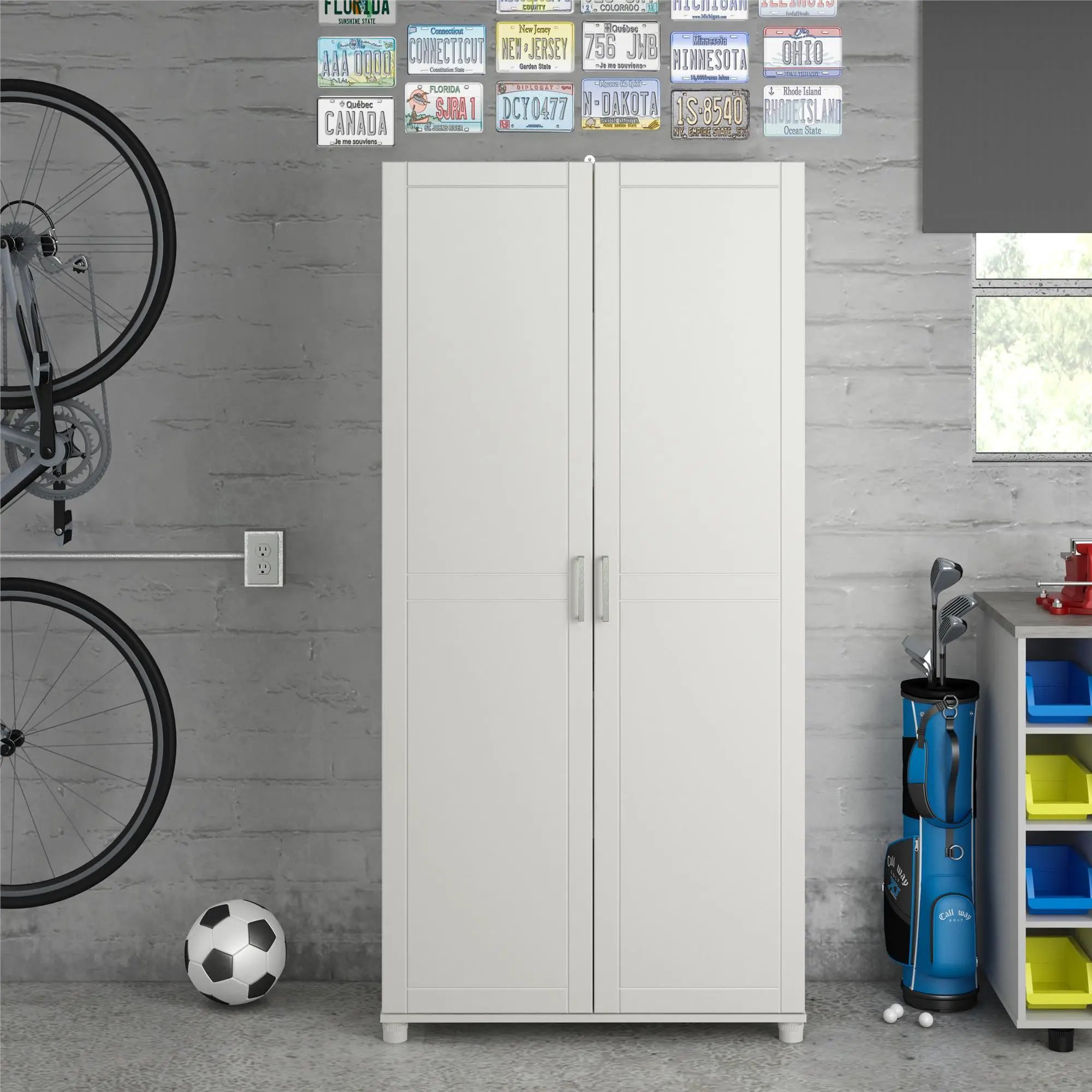 Callahan White 36  Utility Storage Cabinet-2