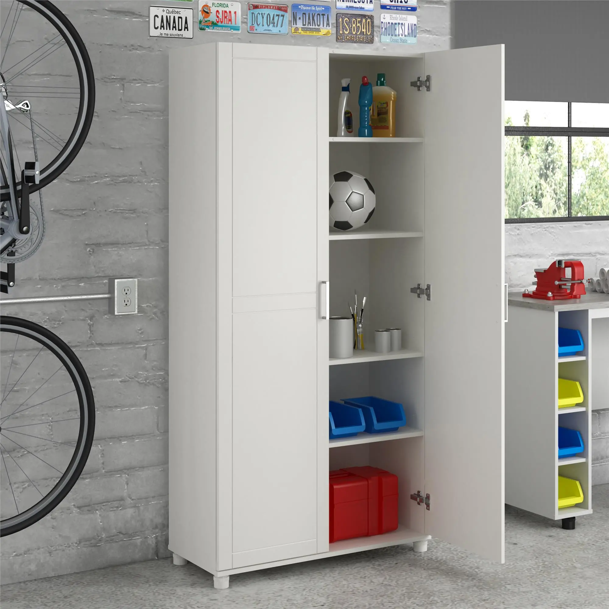 Callahan White 36  Utility Storage Cabinet-3