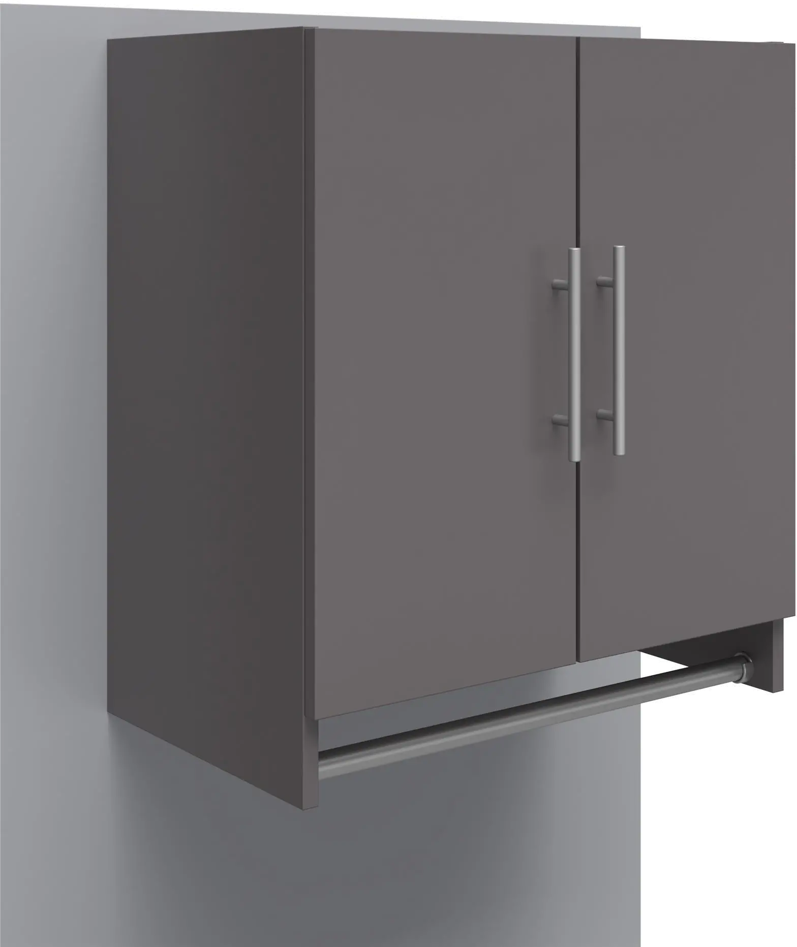 Camberly Graphite Gray Wall Cabinet with Hanging Rod-5