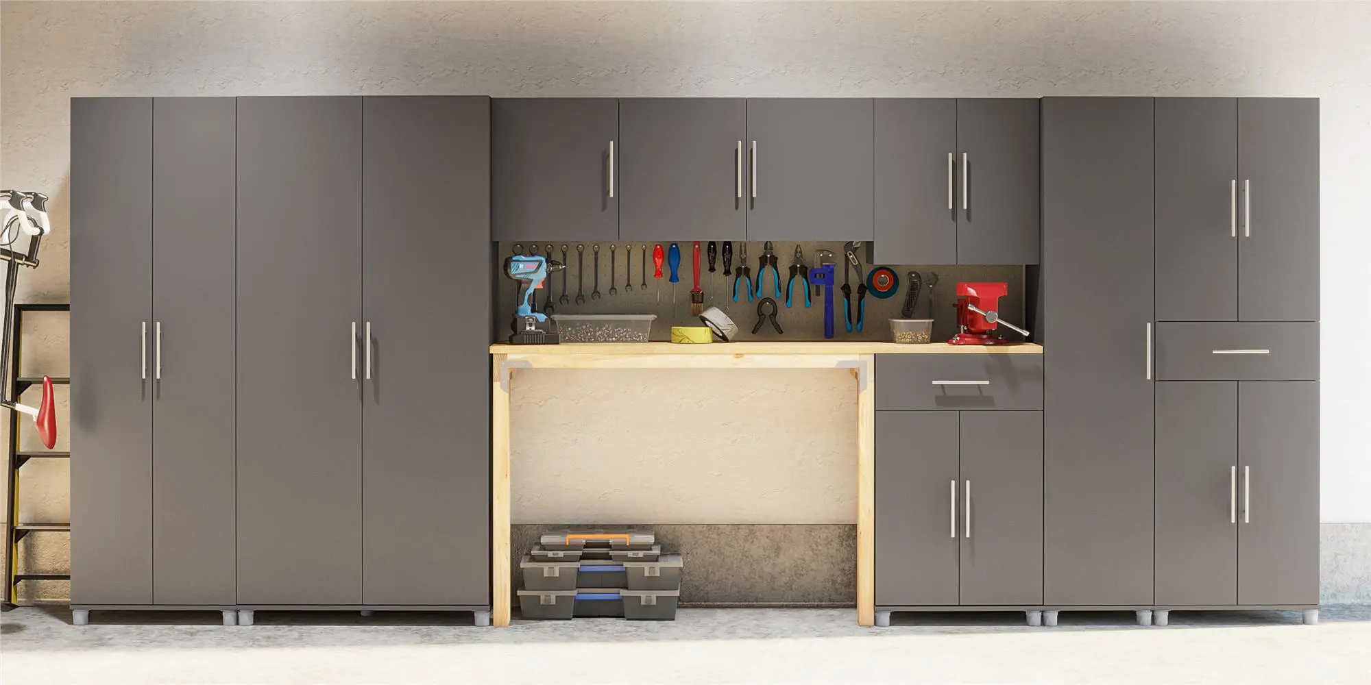 Camberly Graphite Gray 24  Utility Storage Cabinet-4