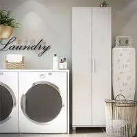 Camberly Ivory Oak 24  Utility Storage Cabinet