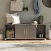 Camberly Graphite Gray Shoe Storage Bench