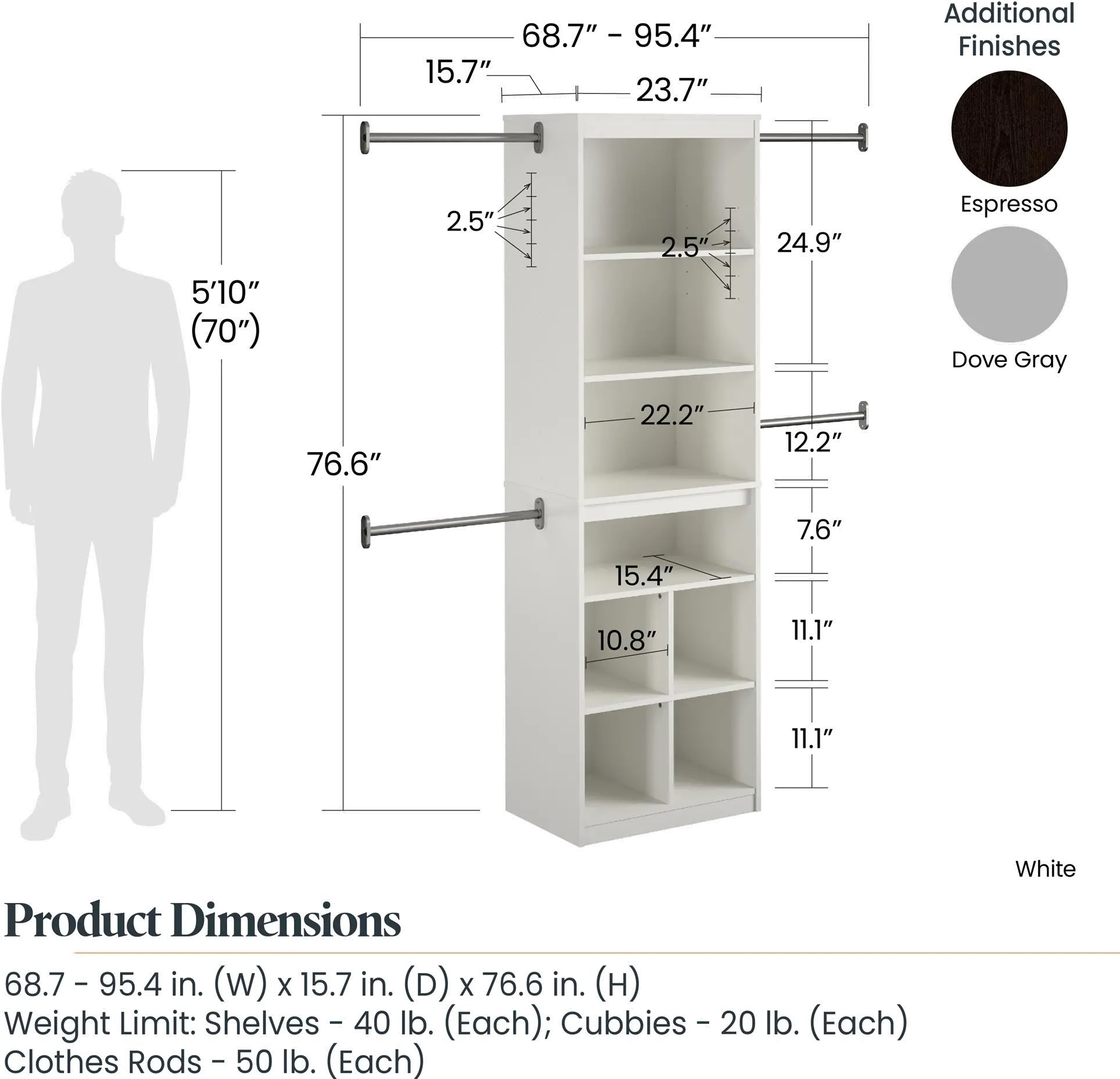 Graham White Closet Storage System-6