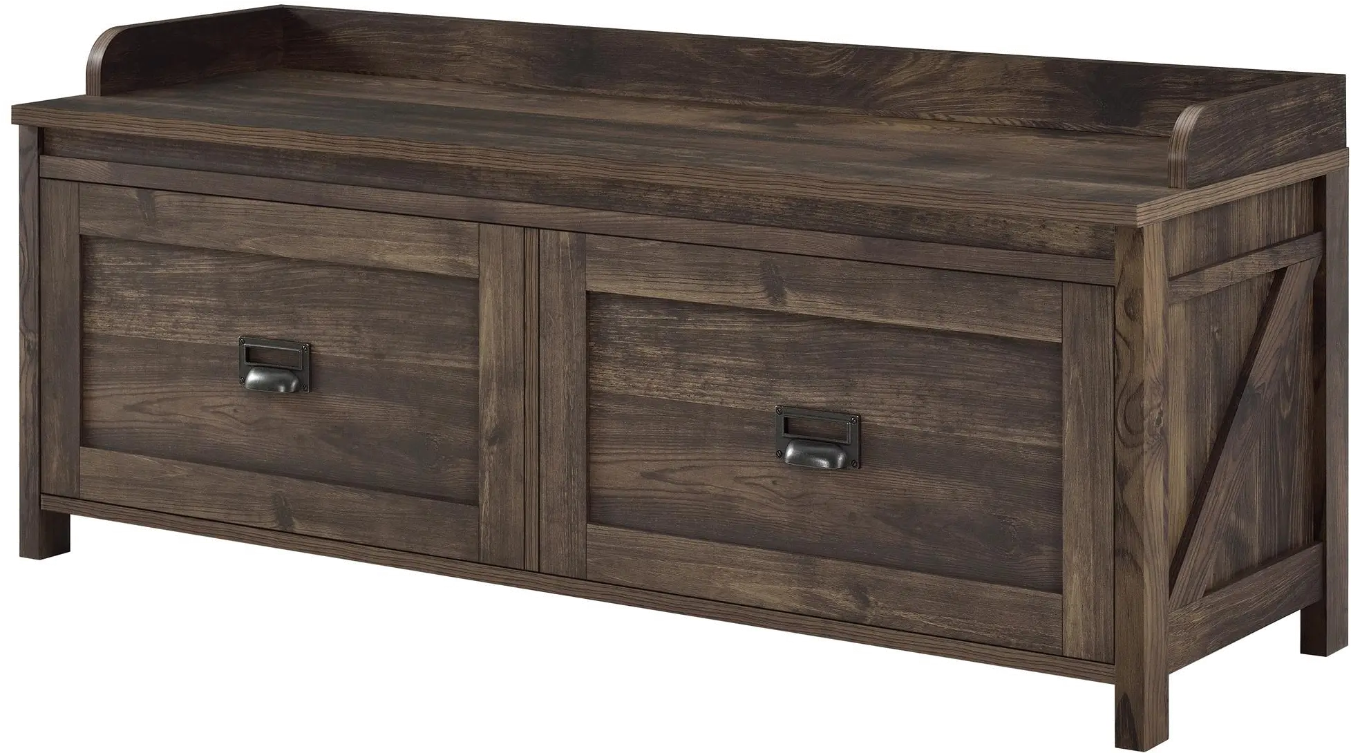 Farmington Rustic Brown Storage Bench-3