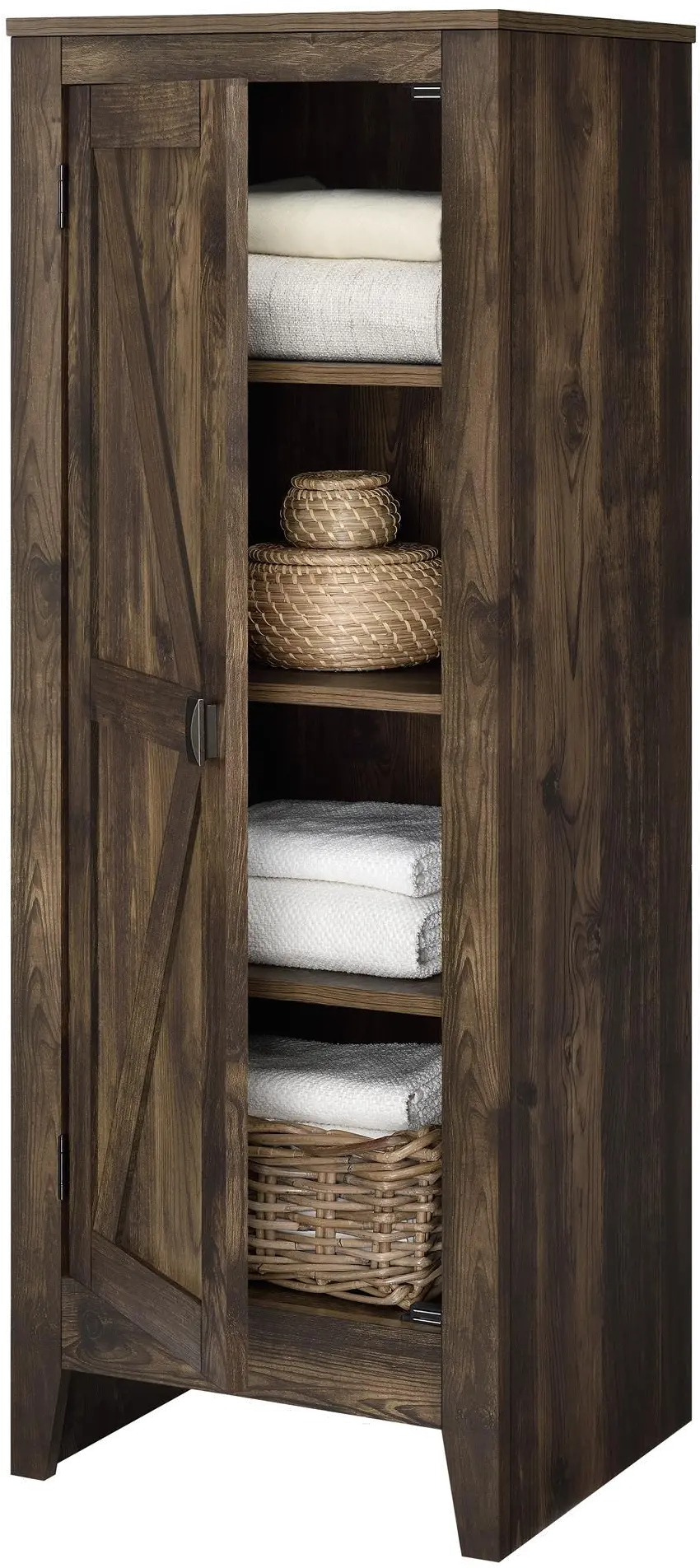 Farmington Rustic Brown 48  Tall Storage Cabinet-4