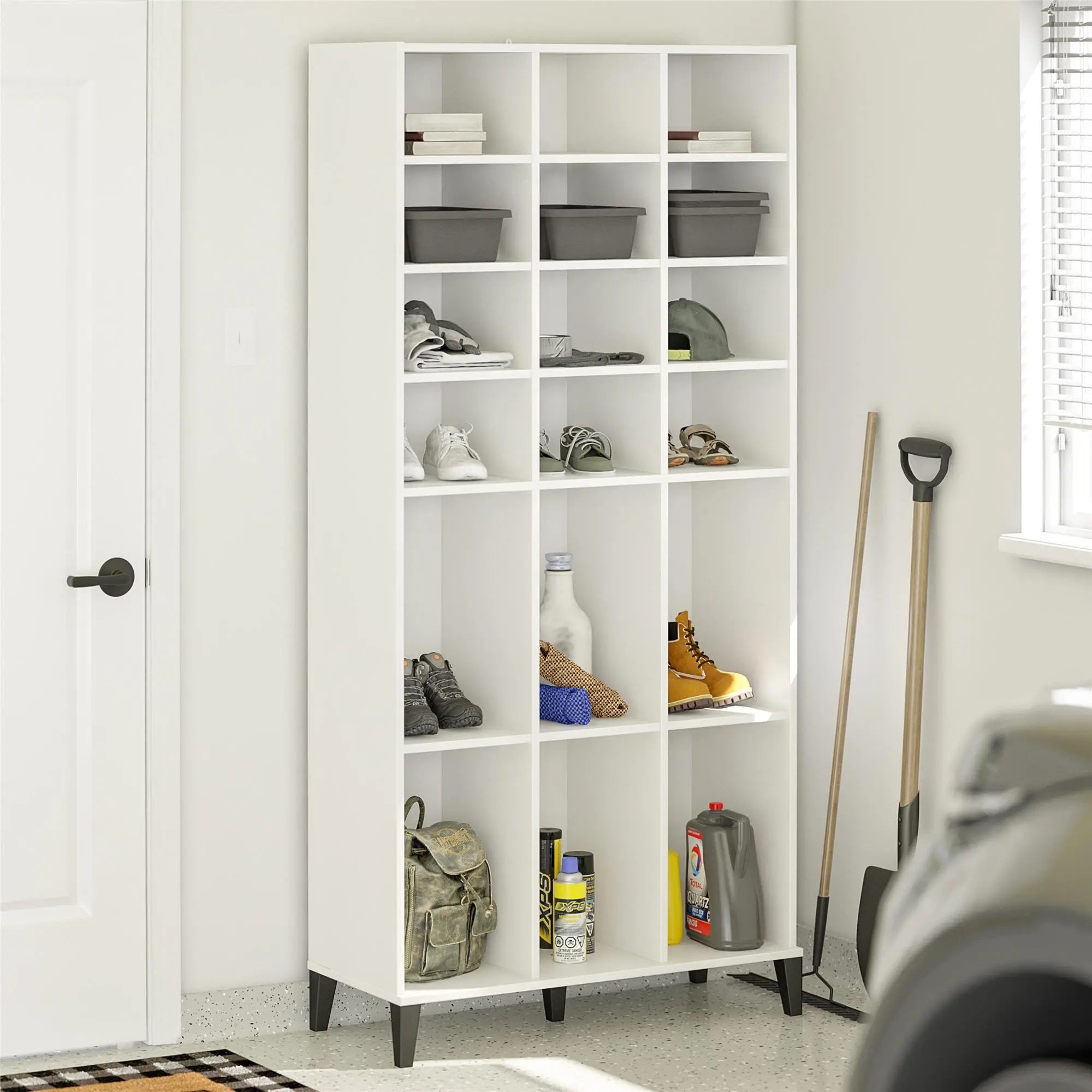 Flex White Athletic Shoe Storage Cabinet-4