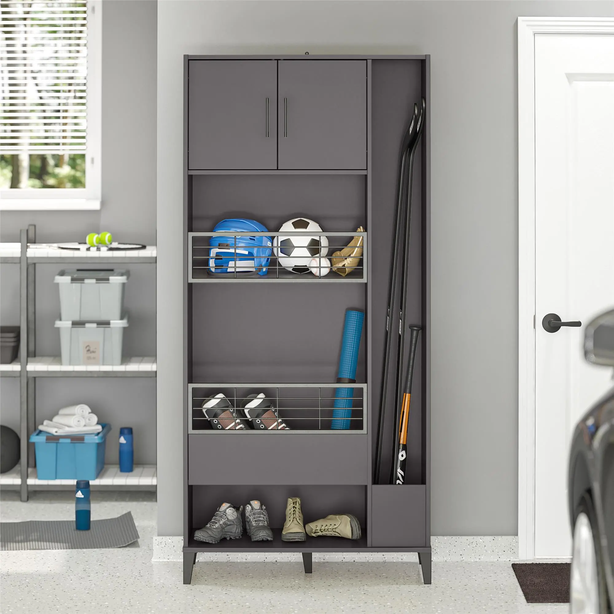 Flex Graphite Sports Storage Cabinet-2
